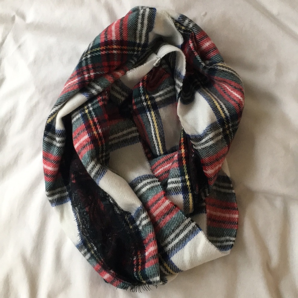 Betsey Johnson Plaid Infinity Scarf